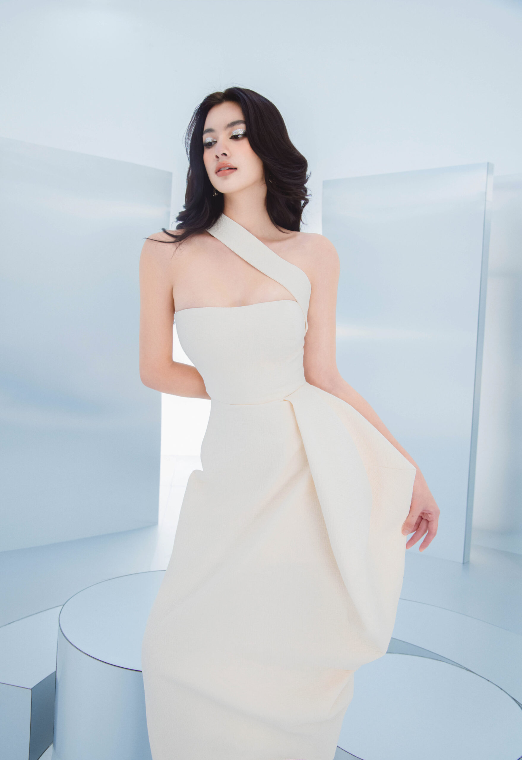 KIERA Asymmetrical Midi Dress – Lane JT